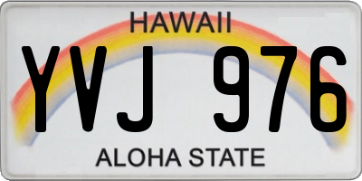 HI license plate YVJ976
