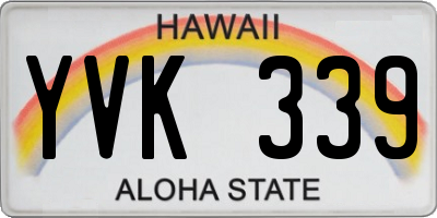 HI license plate YVK339