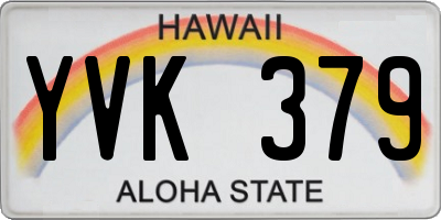 HI license plate YVK379