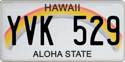 HI license plate YVK529