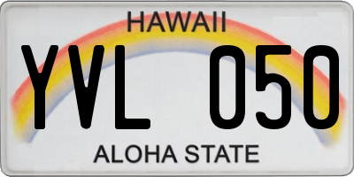 HI license plate YVL050