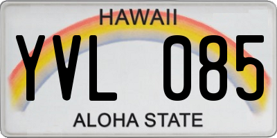 HI license plate YVL085