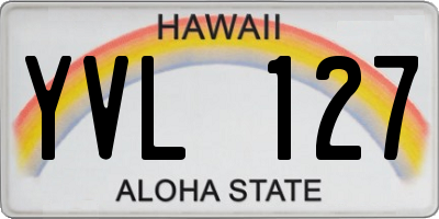HI license plate YVL127