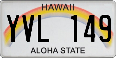 HI license plate YVL149