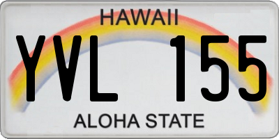 HI license plate YVL155