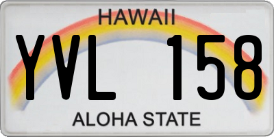 HI license plate YVL158