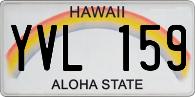 HI license plate YVL159
