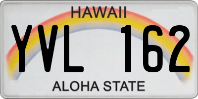 HI license plate YVL162