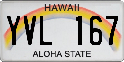 HI license plate YVL167
