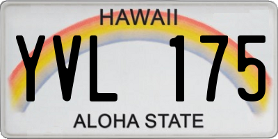 HI license plate YVL175
