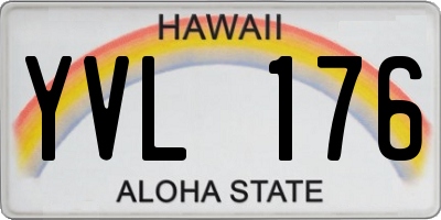 HI license plate YVL176