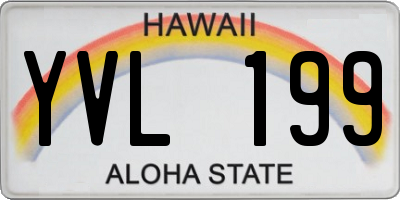 HI license plate YVL199