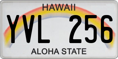 HI license plate YVL256