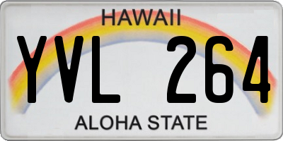 HI license plate YVL264