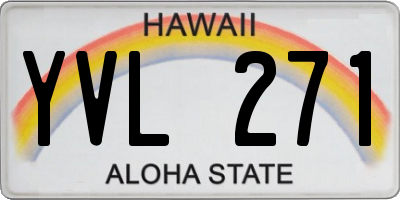 HI license plate YVL271