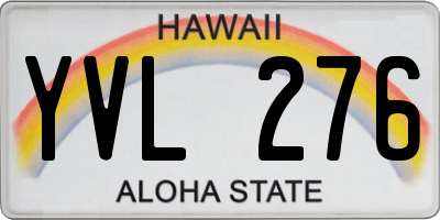 HI license plate YVL276