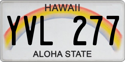 HI license plate YVL277