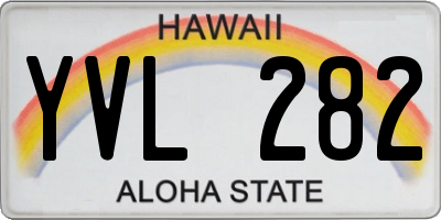 HI license plate YVL282