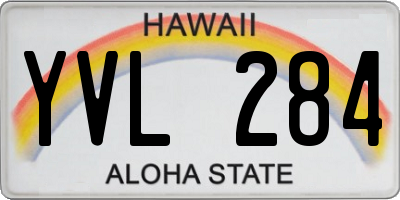 HI license plate YVL284