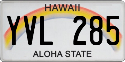 HI license plate YVL285