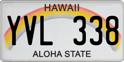 HI license plate YVL338