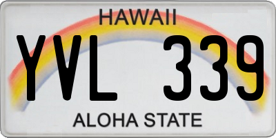 HI license plate YVL339