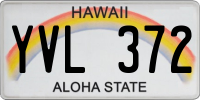 HI license plate YVL372