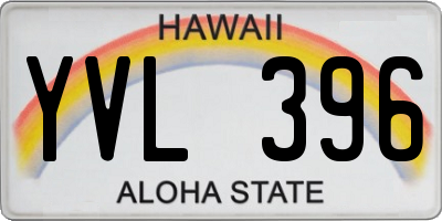 HI license plate YVL396