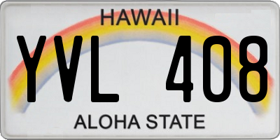 HI license plate YVL408