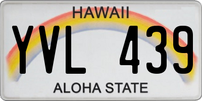 HI license plate YVL439