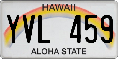 HI license plate YVL459