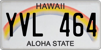HI license plate YVL464