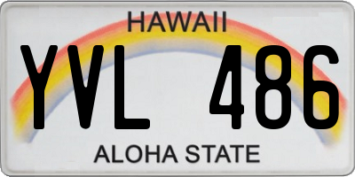 HI license plate YVL486