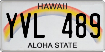 HI license plate YVL489