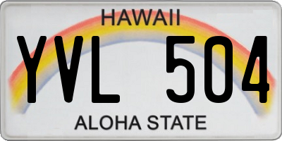 HI license plate YVL504