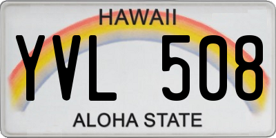 HI license plate YVL508
