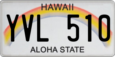 HI license plate YVL510