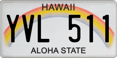 HI license plate YVL511