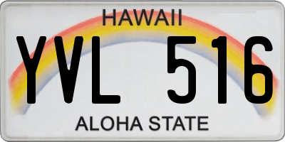 HI license plate YVL516