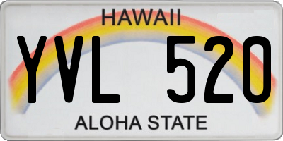 HI license plate YVL520