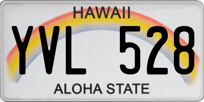 HI license plate YVL528
