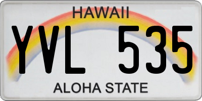 HI license plate YVL535