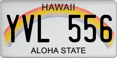 HI license plate YVL556