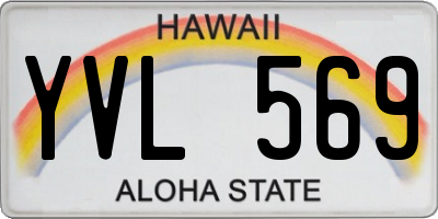 HI license plate YVL569