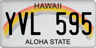 HI license plate YVL595