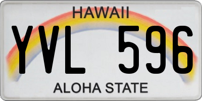 HI license plate YVL596