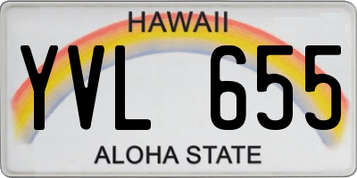 HI license plate YVL655