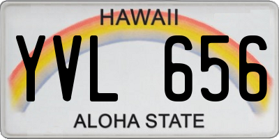 HI license plate YVL656