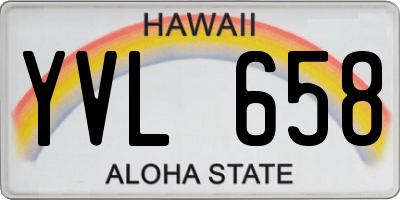 HI license plate YVL658