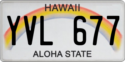 HI license plate YVL677